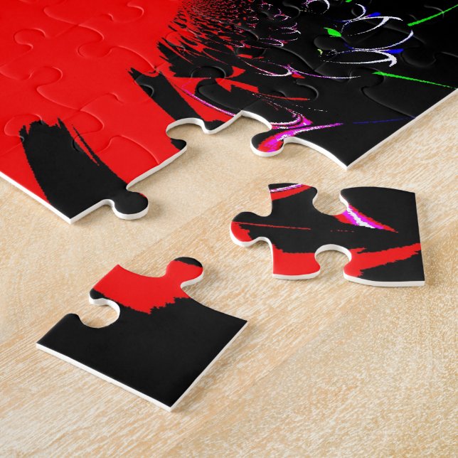 Kaleidoscope Fluid Art Print Jigsaw Puzzle (Side)