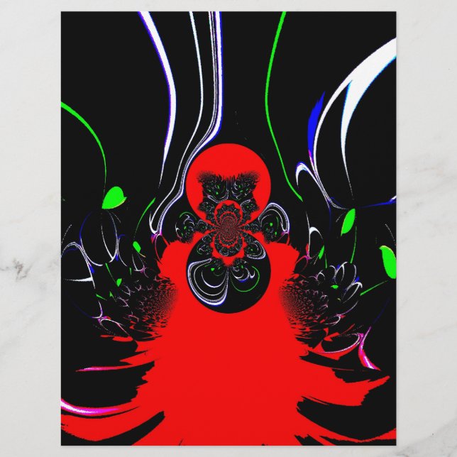 Kaleidoscope Fluid Art Print Letterhead (Front)