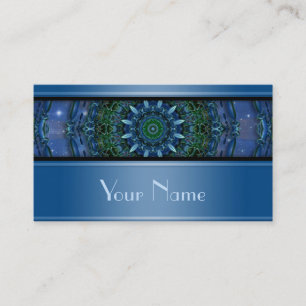 Kaleidoscope Fractal Mandala VII + your Text Business Card