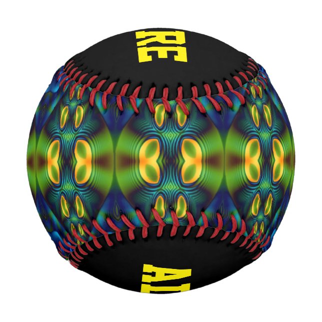 Kaleidoscope Fractal Pattern Ia + your ideas Baseball (Front)
