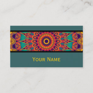 Kaleidoscope Fractal - tattoo II + your text Business Card