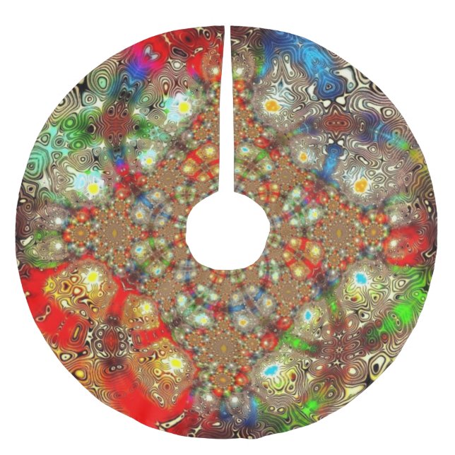 "Kaleidoscope Fury" Tree Skirt (Front)