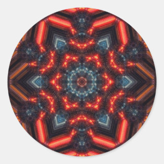 kaleidoscope geometric artSticker Classic Round Sticker