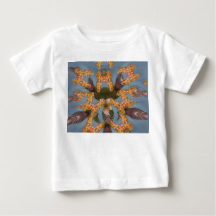 Kaleidoscope Giraffe Mandala: Abstract Safari Art Baby T-Shirt