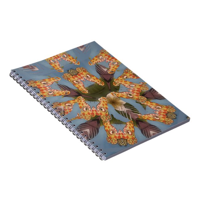 Kaleidoscope Giraffe Mandala: Abstract Safari Art Notebook (Right Side)