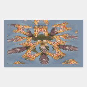 Kaleidoscope Giraffe Mandala: Abstract Safari Art Sticker