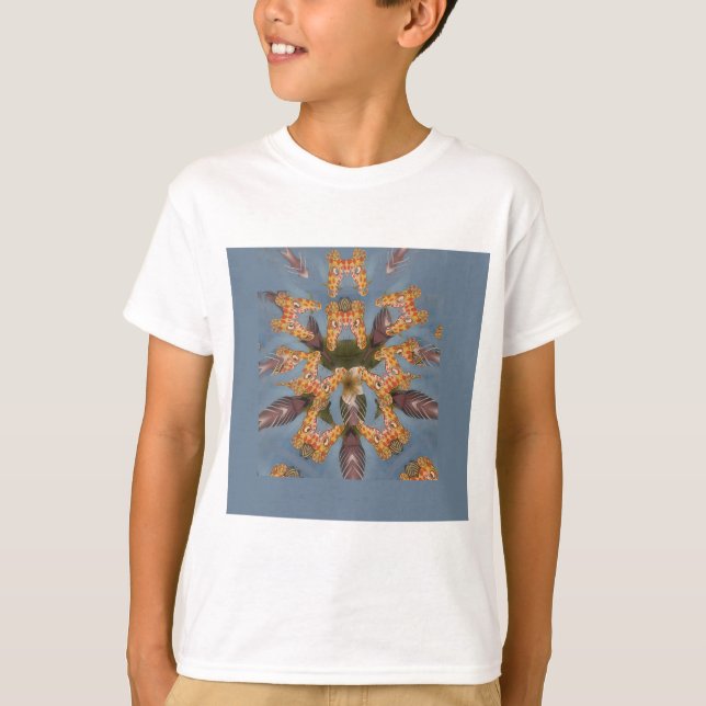 Kaleidoscope Giraffe Mandala: Abstract Safari Art T-Shirt (Front)