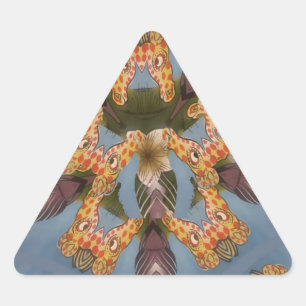 Kaleidoscope Giraffe Mandala: Abstract Safari Art Triangle Sticker