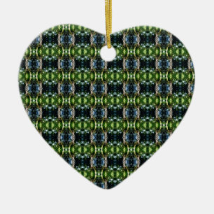 Kaleidoscope Grün Ceramic Ornament