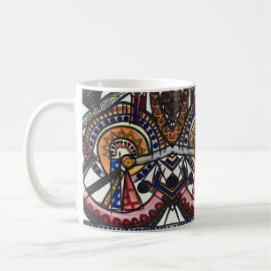 Kaleidoscope-Hand Painted Modern Geometric  Coffee Mug