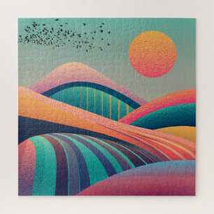 Kaleidoscope Hills Landscape Jigsaw Puzzle