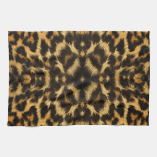 Kaleidoscope Leopard Fur Pattern Kitchen Towel