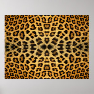 Kaleidoscope Leopard Fur Pattern poster