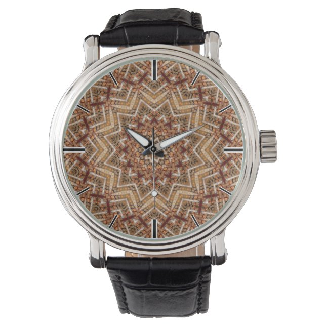 Kaleidoscope Light Brown Star Watch (Front)