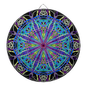 Kaleidoscope Mandala Art Joyful Colours Dartboard