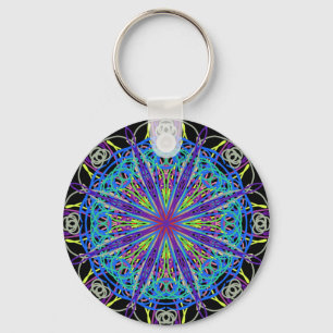 Kaleidoscope Mandala Art Joyful Colours Keychain