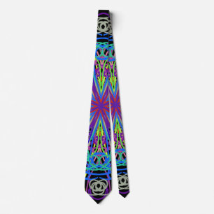 Kaleidoscope Mandala Art Joyful Colours Tie