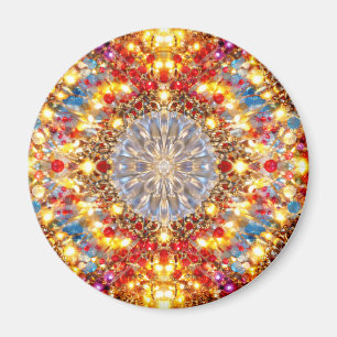 Kaléidoscope Mandala Doré – Aimant Étincelant
