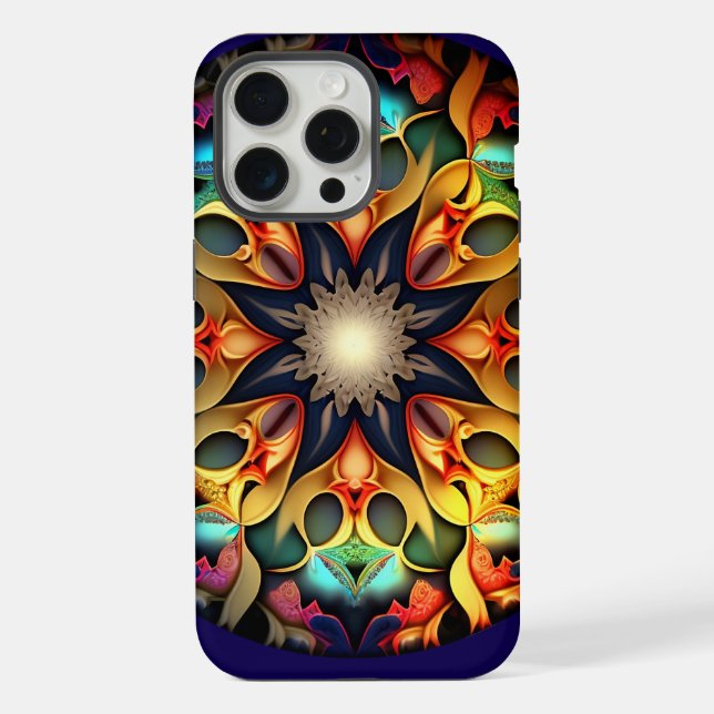 Kaleidoscope Mandala Flower Design-23091 iPhone Case (Back)