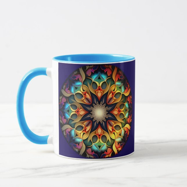 Kaleidoscope Mandala Flower Design-23091 Mug (Left)