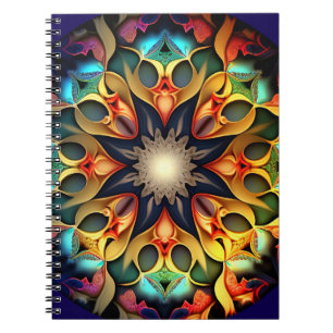 Kaleidoscope Mandala Flower Design-23091 Notebook