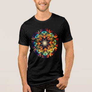 Kaleidoscope Mandala Flower Design-23091 Tri-Blend Shirt