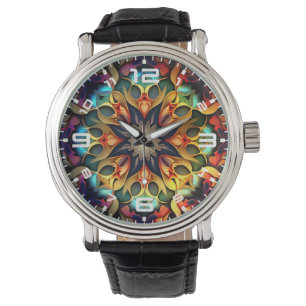 Kaleidoscope Mandala Flower Design-23091 Watch