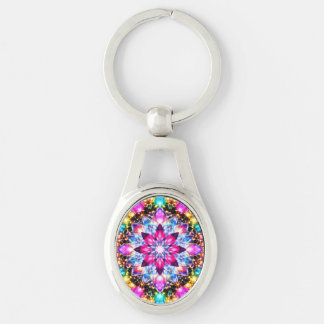 Kaleidoscope Mandala - Radiant Metal Keychain