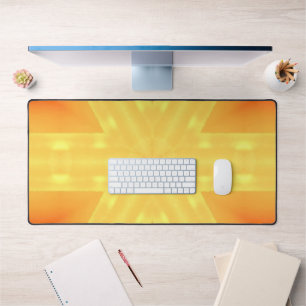 Kaleidoscope of a Bright Sunrise and Lines Desk Mat