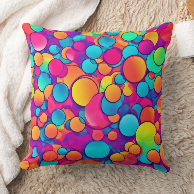 Kaleidoscope of Circular Dreams Throw Pillow (Blanket)