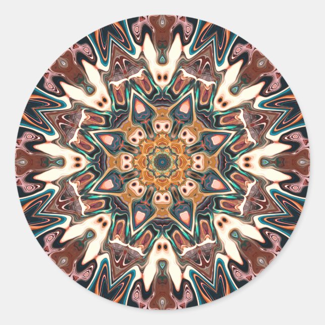 Kaleidoscope of Colours Classic Round Sticker (Front)