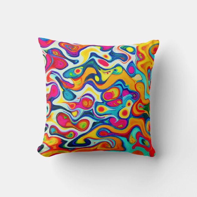 Kaleidoscope of Colours Throw Pillow (Front)