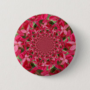 Kaleidoscope of Crimson: Blood Milkweed Flower Art 2 Inch Round Button