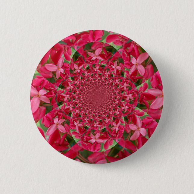 Kaleidoscope of Crimson: Blood Milkweed Flower Art 2 Inch Round Button (Front)