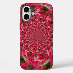 Kaleidoscope of Crimson: Blood Milkweed Flower Art iPhone 16 Plus Case