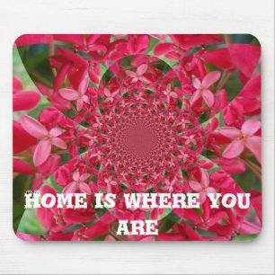 Kaleidoscope of Crimson: Blood Milkweed Flower Art Mouse Pad