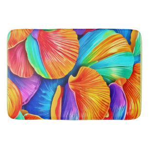 Kaleidoscope of Ocean Shells Bath Mat