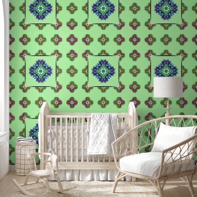 Kaleidoscope Patchwork - seamless pattern 2 Wallpaper (Kids)