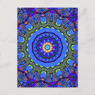 KALEIDOSCOPE PATTERN POSTCARD