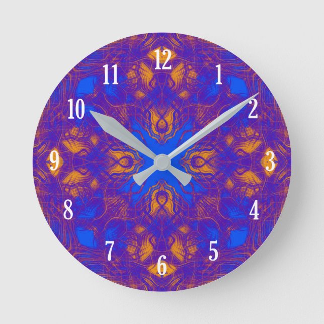 Kaleidoscope pattern round clock (Front)