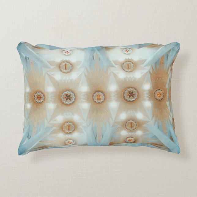 Kaleidoscope photography of ceiling accent pillow (Front)