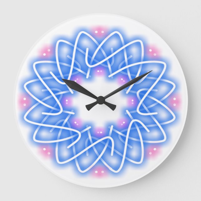 Kaleidoscope Prints Large Clock (Front)