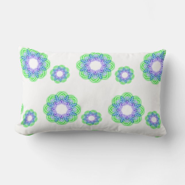 Kaleidoscope Prints Lumbar Pillow (Front)