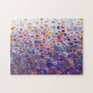 Kaleidoscope - Purple Abstract Circles Painting Jigsaw Puzzle