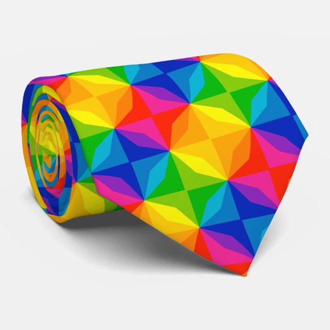 Kaleidoscope Rainbow Tie (Rolled)