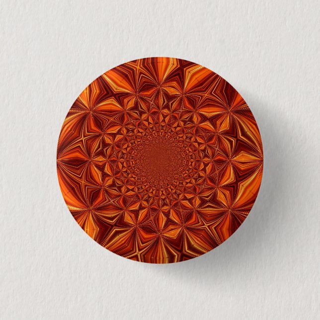 Kaleidoscope Red Digital Art Pattern-67546 1 Inch Round Button (Front)
