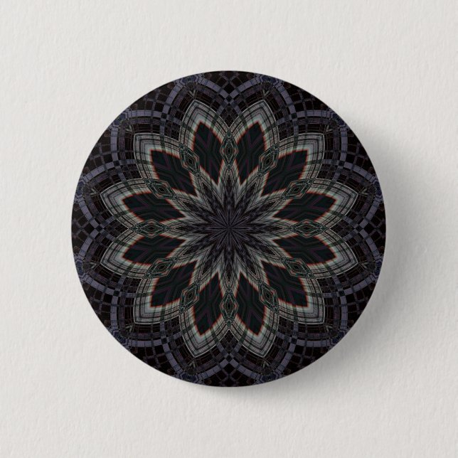 Kaleidoscope 'RK4 SQ' 2 Inch Round Button (Front)