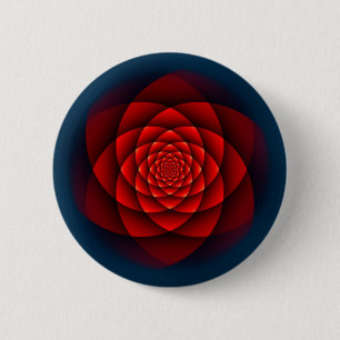 Kaleidoscope ROSE red + your idea 2 Inch Round Button