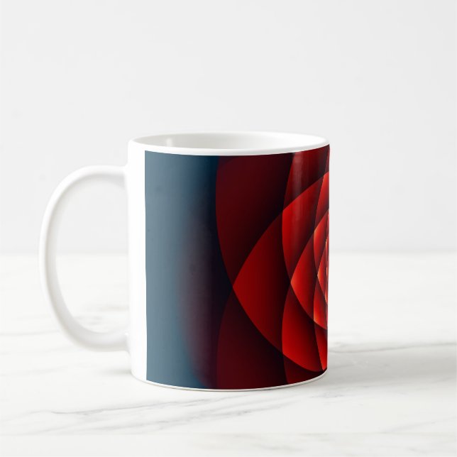 Kaleidoscope ROSE red + your idea Coffee Mug (Left)