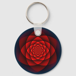 Kaleidoscope ROSE red + your idea Keychain